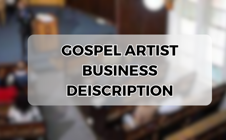 gospel artist business deiscription